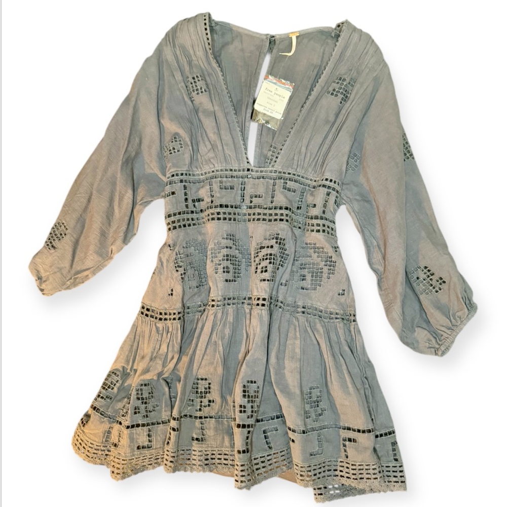 Free People Tea Time Embroidered Dress
